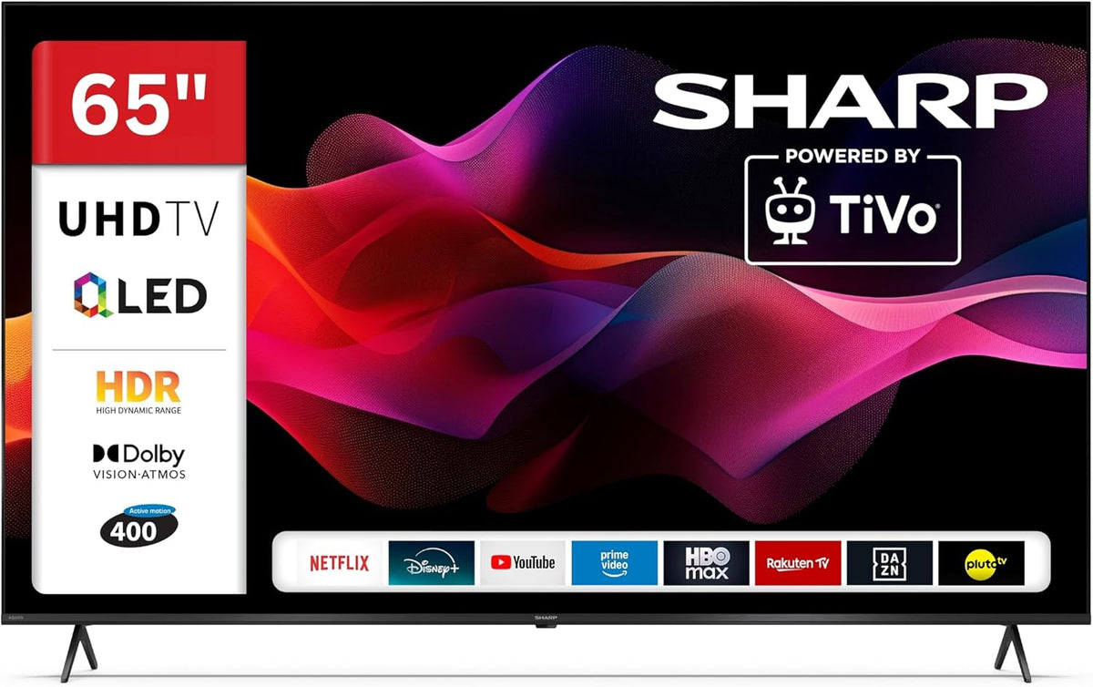 SHARP Fernseher, 65 Zoll, Schwarz, Smart TV, 65HM5745E QLED Smart TV 4K UHD Dolby Vision HDR