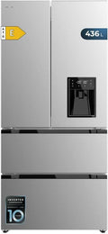 Cecotec Kühlschrank, 83,6 cm, 183 cm, 436 L, Silber, mit französischer Tür - Wasserdispenser - Bolero CoolMarket