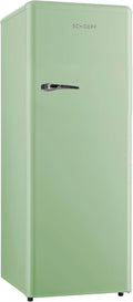 SCHOEPF Getränkekühlschrank, 145,6 cm, 238 L, 40 dB, Grün, RKS245 Vollraum-Kühlschrank, Retro Design, LED-Beleuchtung