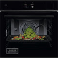 AEG Backofen, Schwarz/Silber, Wifi Einbau-Dampf, Multidampfgarer, Serie 8 Touch-Swipe-Display, mit Schritt für Schritt assistiertem Kochen