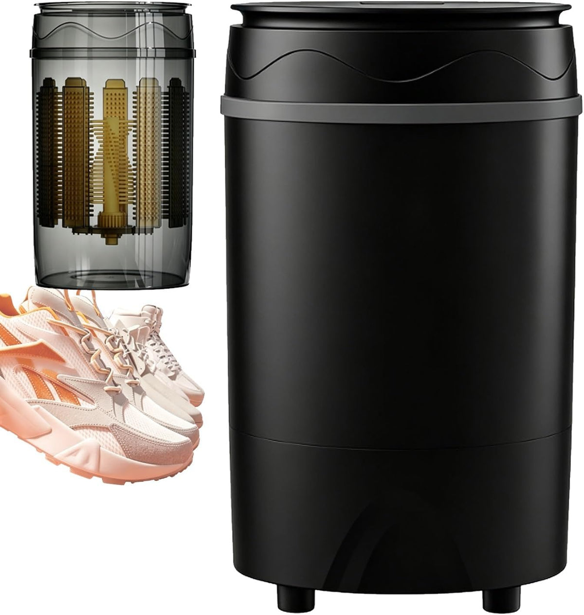 Halbautomatische Waschmaschine, 390 x 390 x 630 mm, ≤62 dB, Weiß, Schuhe/Kleidung Waschen/Schleudern