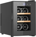 Sena Weinkühlschrank, 39.3 x 26.5 x 49.5 cm, Schwarz, Weinklimaanlage Freistehend - - 6 Flaschen - - Weinschrank