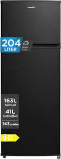 Comfee' Kühlschrank, 143 cm, 204 L, 39 dB, Weiß, mit gefrierfach(-24℃), Höhe, EEK D