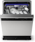 Klarstein Geschirrspüler, 42 dB, 60 cm, Silber, Verosteel Unterbau - 14 Plätze, 9 Programme, A Energieklasse, AquaStop