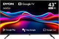 DYON Fernseher, 43 Zoll, Schwarz, nexGo 43F Full HD Smart mit Triple Tuner