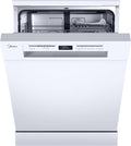 Midea Geschirrspüler, 60 cm, Schwarz, Spülmaschine Freistehend & Unterbaufähig 14 Maßgedecke EEK C