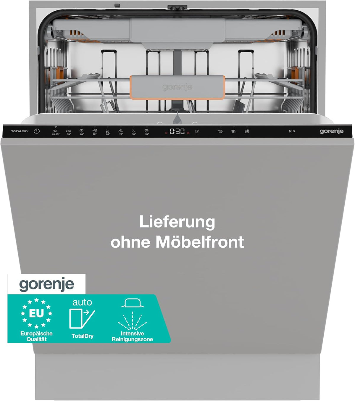 Gorenje Geschirrspüler, 60× 82×55,5 cm, 60 cm, Silber, GV16B Vollintegrierbar / /8 Programme/16