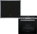 Siemens Kochfeld, 60 x 60 cm, Schwarz, iQ500 Einbauherd Set mit Induktions PQ521IB02