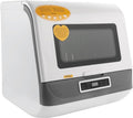 Tischgeschirrspüler, 800 W, PP, ABS, Edelstahl, Weiß, Mini Geschirrspüler 4-6 Maßgedecke Tischspülmaschine mit 3