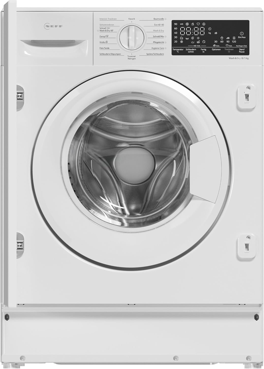 NEFF Waschtrockner, 8 kg, 5 kg, Weiß, Einbau- Waschen Trocknen 1400 UpM V8540X0