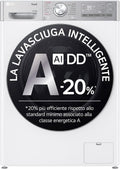 LG Wäschetrockner, 7 kg, Weiß, AI DD D4R9513TPWC Waschtrockner 13/, Serie R9, Klasse D, 1400 Umdrehungen, TurboWash 360