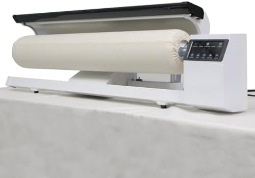 Kommerzielle Powerstation, Schwarz, Rollenbügelmaschine, Digitale Rotationsdampfpresse zum effizienten Dämpfen