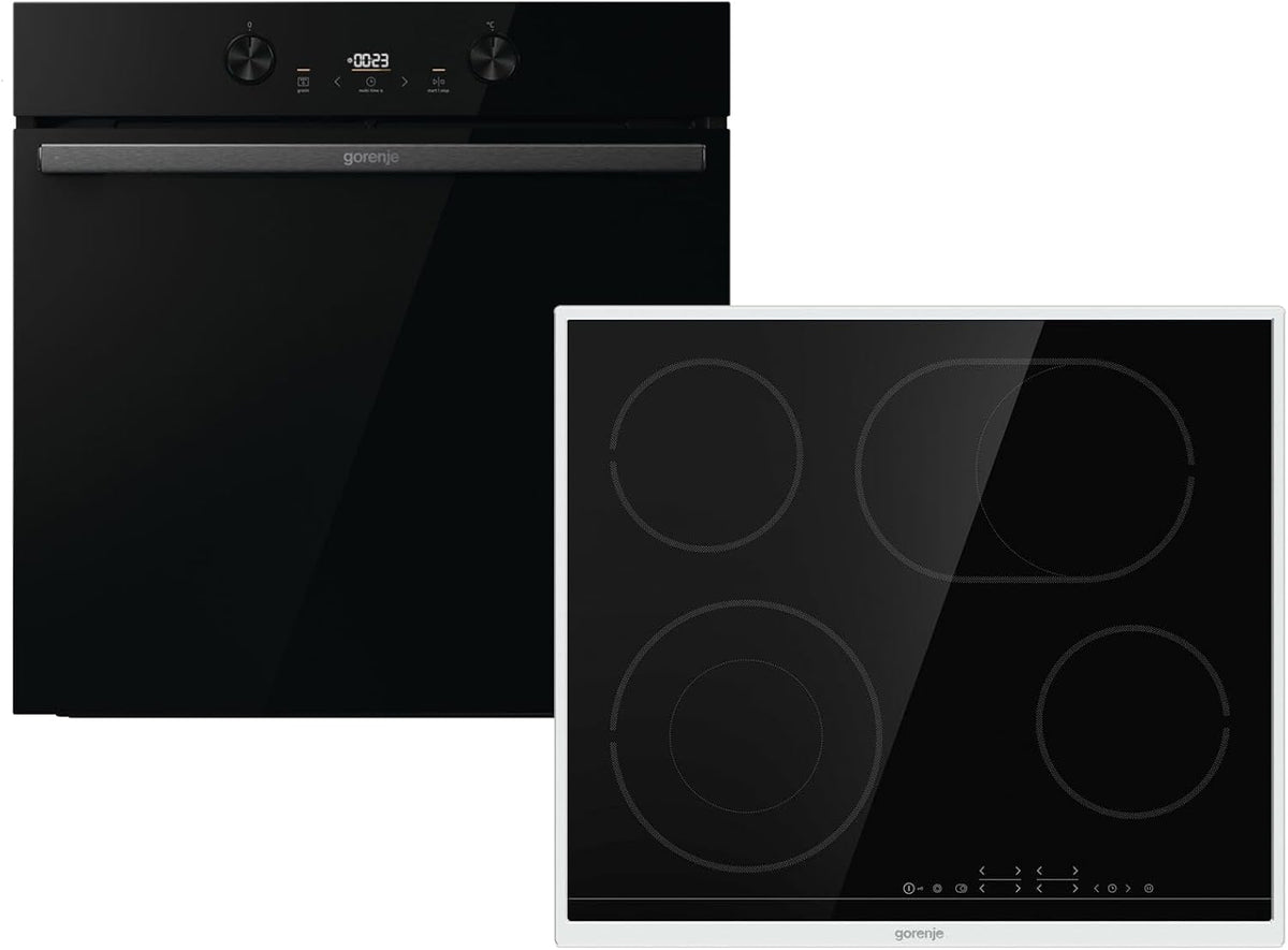 Gorenje Backofen, Schwarz, Dark Pepper Set SCD - BOS6737E20FBG + Glaskeramikkochfeld