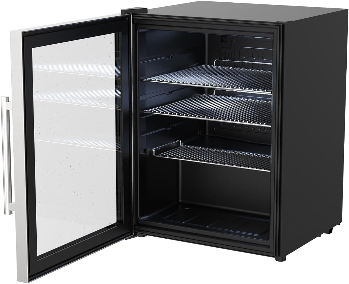 Kühlschrank, 60 Liter, Weiß, cozze® Outdoor für Draußen mit Edelstahlrahmen