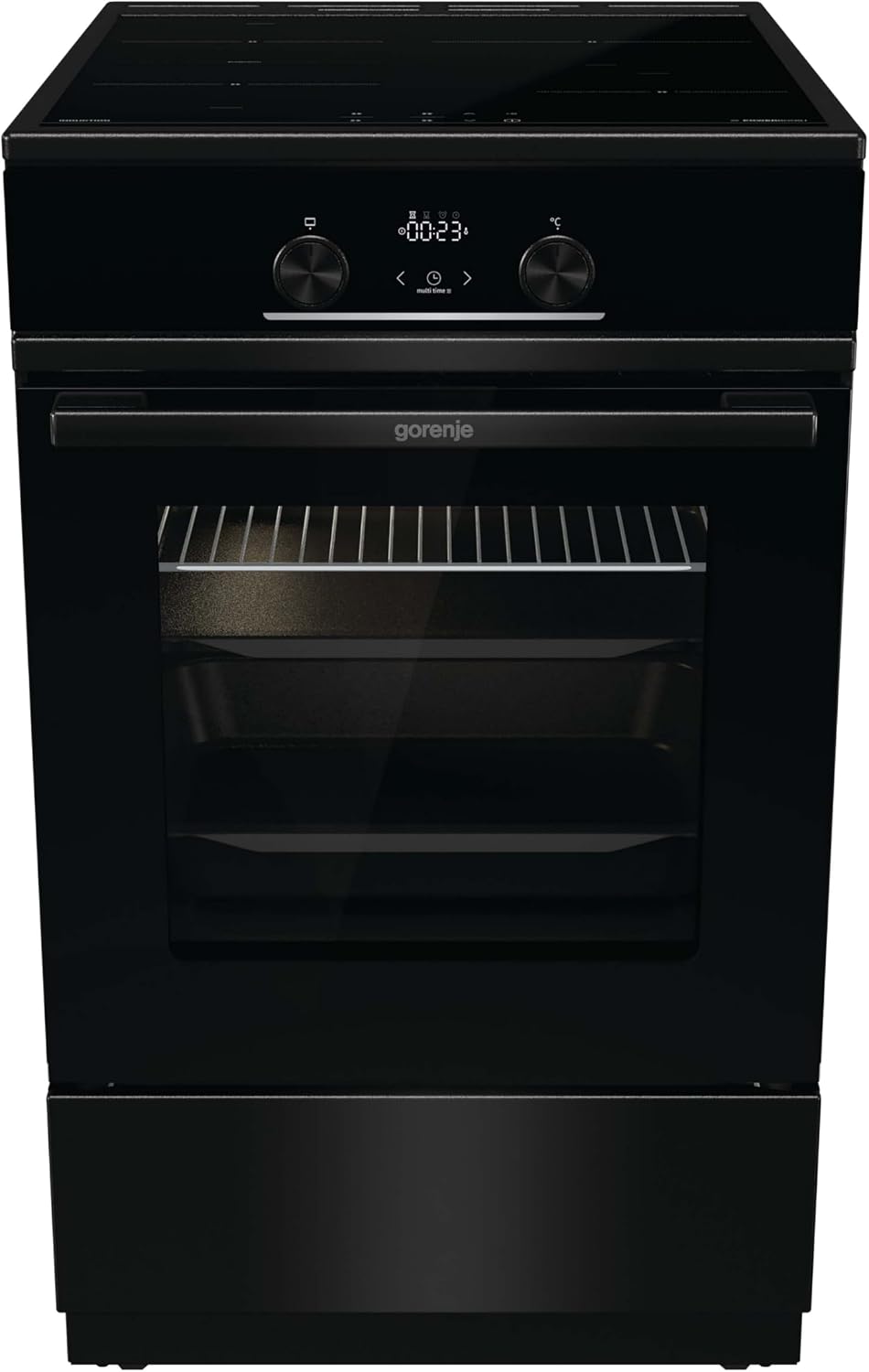 Gorenje Elektroherd, 70 Liter, 50 cm, Schwarz, GEIT 5 C60BPG Elektro-Standherd mit Induktionskochfeld / /