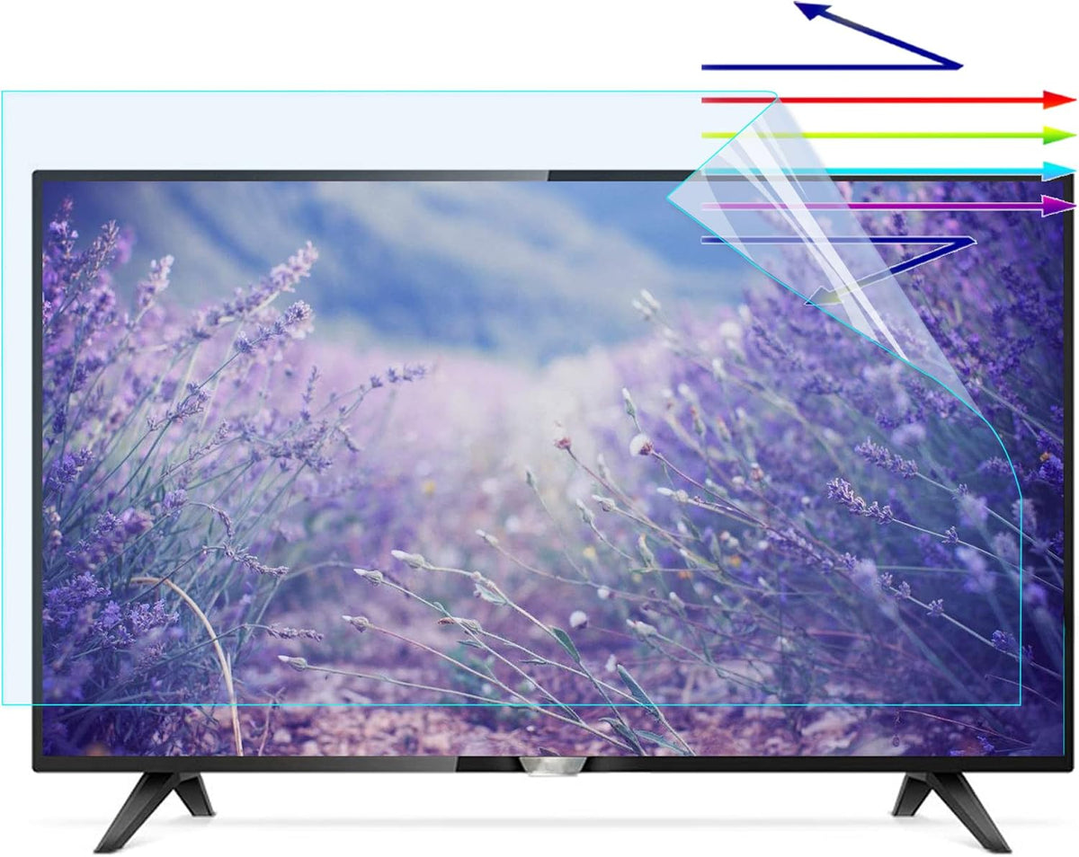 TV-Schutzfolie, 58 Zoll, Schwarz, TV-Bildschirmschutzfolie, Shield Blaulicht, Blendschutzfilter/Anti-Blaulicht-Staubschutzfilterfolie/Anti