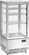 Wohnzimmerschrank Bartscher, 78 Liter, 78 L, Silber, Mini-Kühlvitrine, Edelstahl