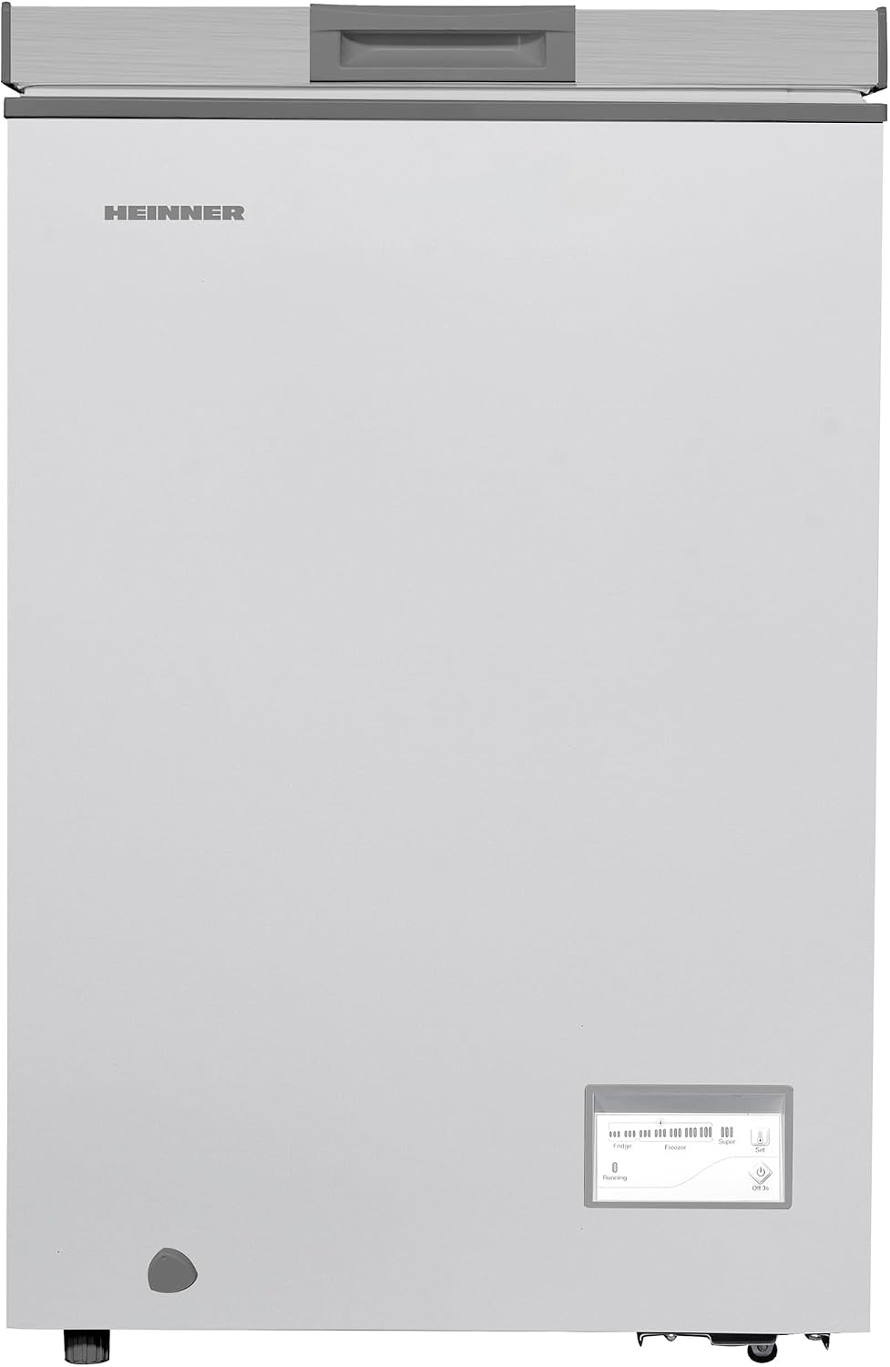 HCF Gefrierschrank, 100 L, Weiß, HM100CSE++ Tisch, leiser Betrieb, EnergieklasseE, flexible linke/rechte Tür, energiesparend