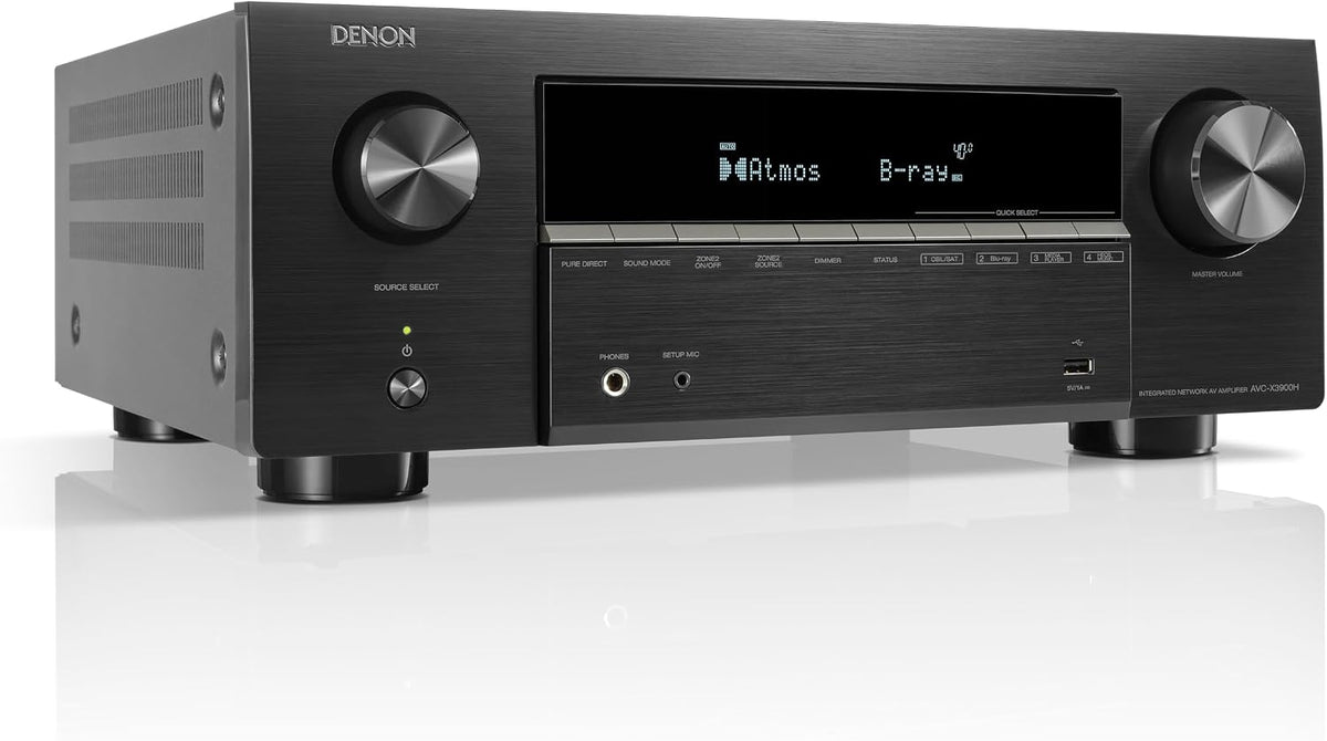 Denon Audiogerät, Schwarz, AVC-X3900H 9.4-Kanal AV-Receiver, HiFi Verstärker mit Dolby Atmos, DTS:X, AURO-3D, IMAX Enhanced