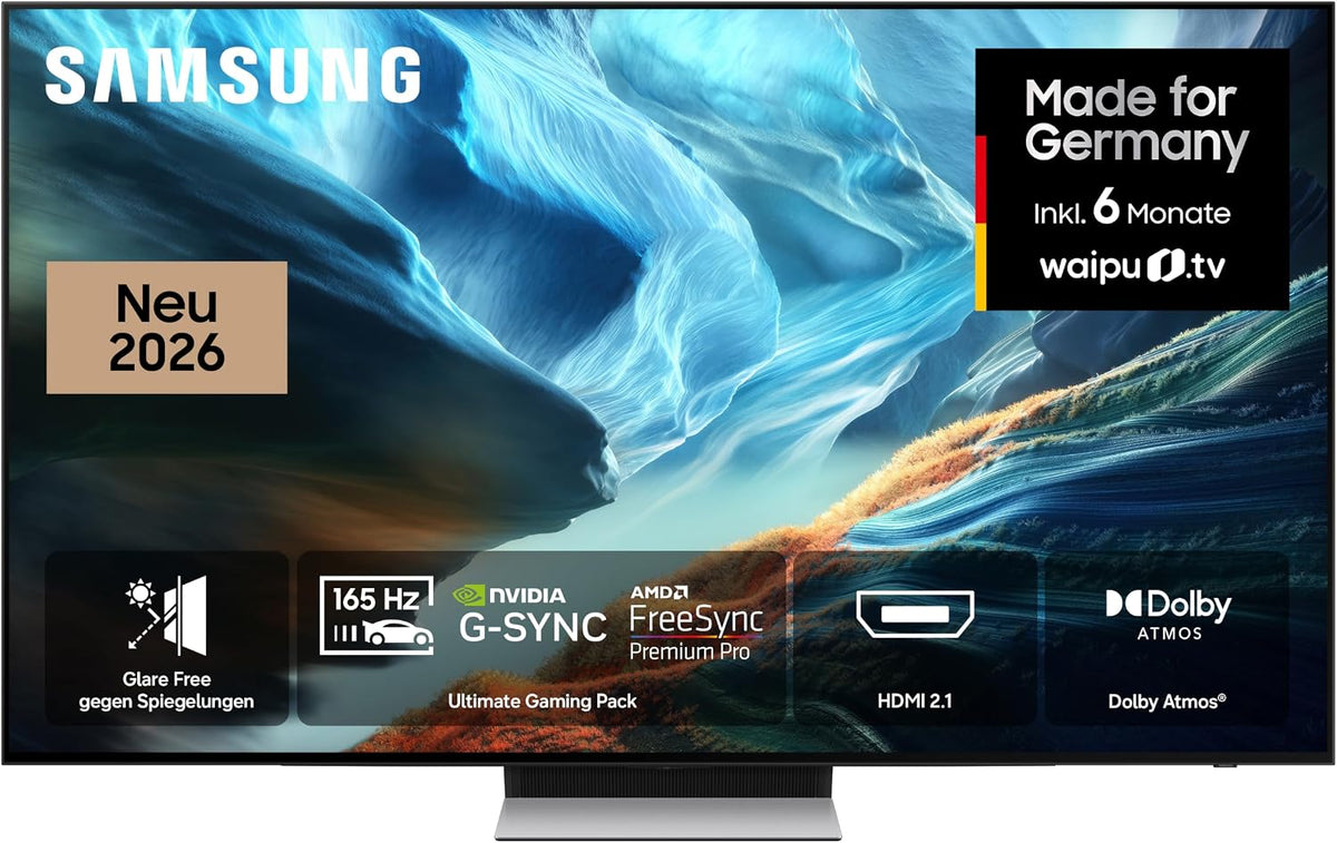 Samsung Fernseher, 48 Zoll, 121 cm, Schwarz, OLED S90H 4K , Antireflexion mit Glare Free, OLED HDR+, HDMI 2.1