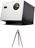 Valerion Fernseher, Schwarz, StreamMaster Plus2& Walnuss-Stativständer