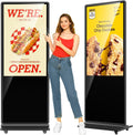 55'' Digital-Signage-Display, Schwarz, Digital Signage Display Smart Android LCD Sign Kiosk