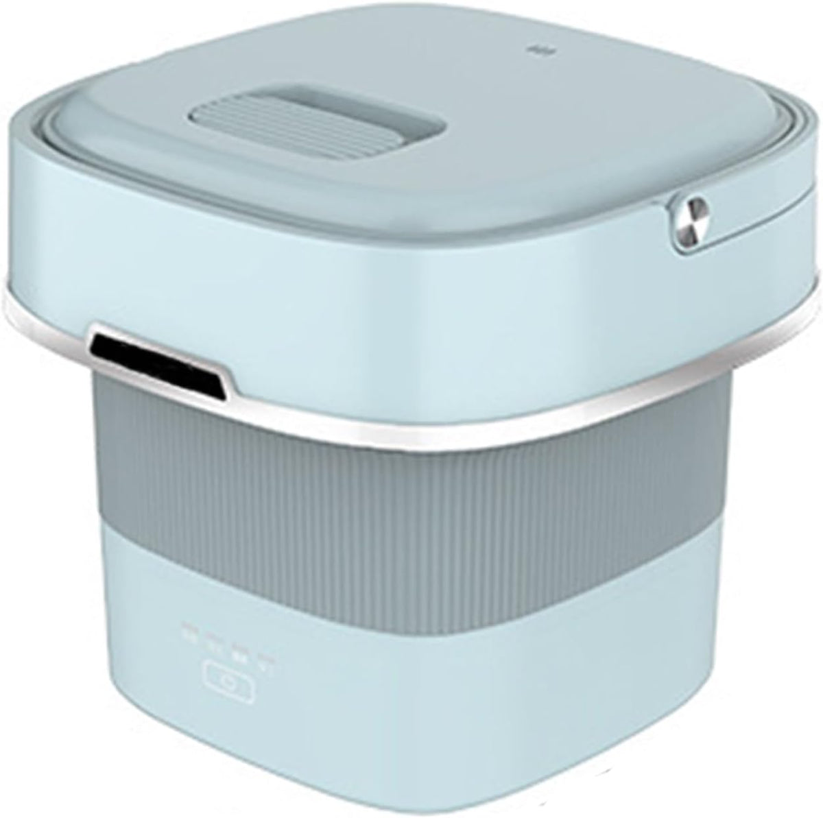 Waschmaschine, 6 l, Weiß, Tragbare Mini- mit Ablaufkorb, faltbares Design, Fassungsvermögen, platzsparende Wäschelösung