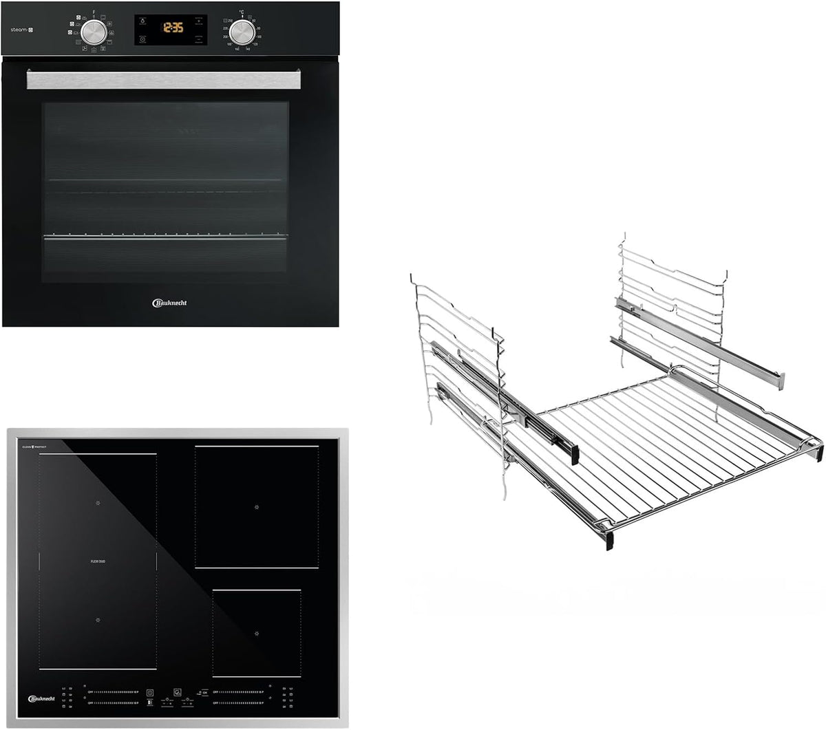 Bauknecht Backofen, 60 cm, Schwarz