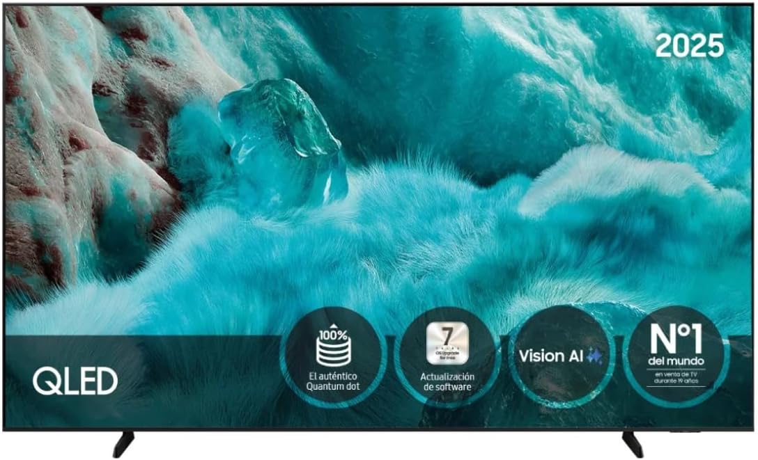 Samsung Fernseher, Schwarz, Smart TV, QLED Q7F 4K Smart-TV mit Vision AI, 100 % Farbvolumen mit Quantum Dot und mehr als 500 Kanäle
