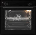 Oranier Backofen, 80 Liter, Schwarz/Silber, Einbau - Elektro-Ofen autark mit 6 Programmen, Garraum