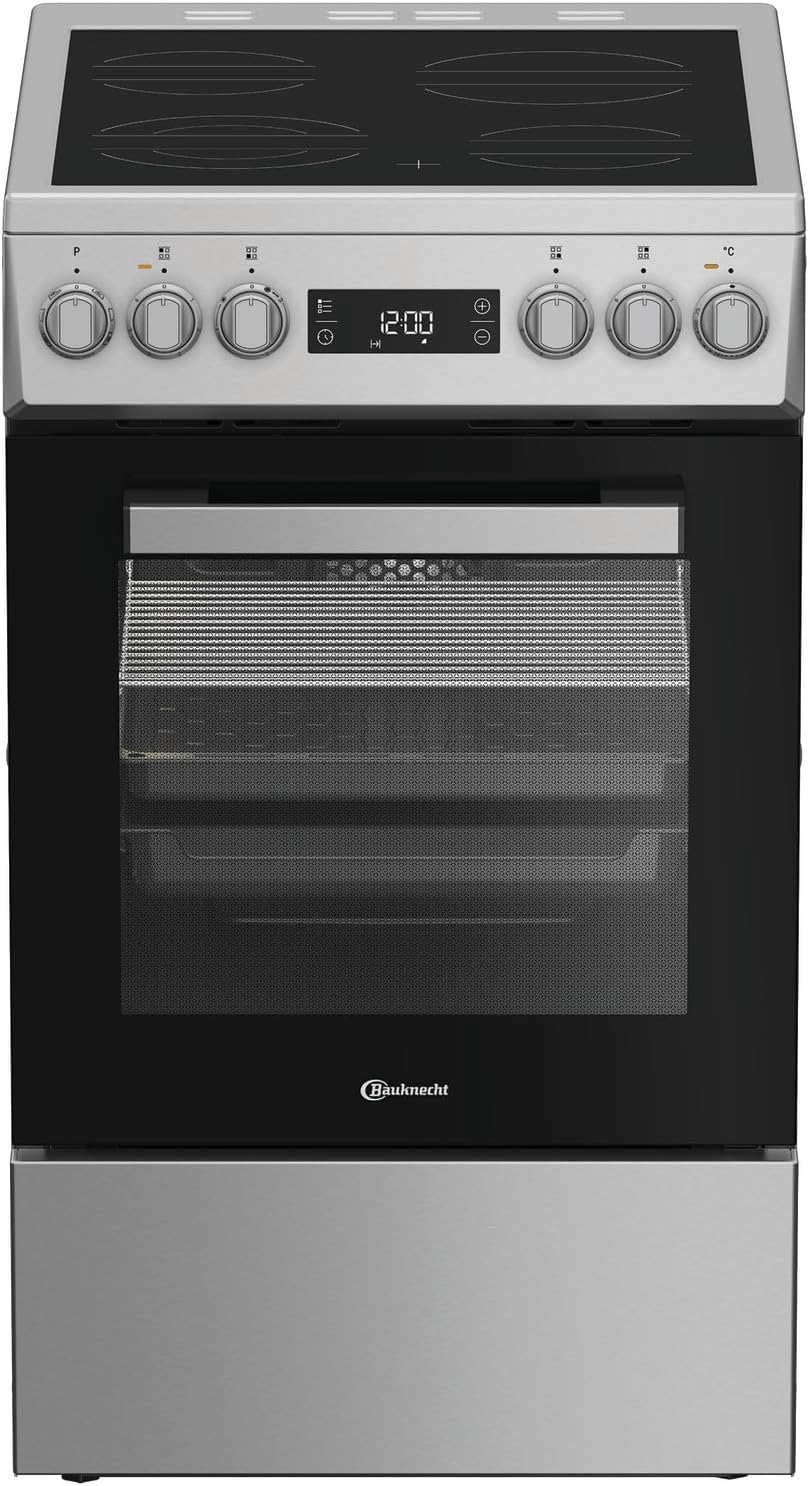 Bauknecht Elektroherd, 60 Liter, Silber, Standherd B5V8LMX / Heißluftbackofen mit 8