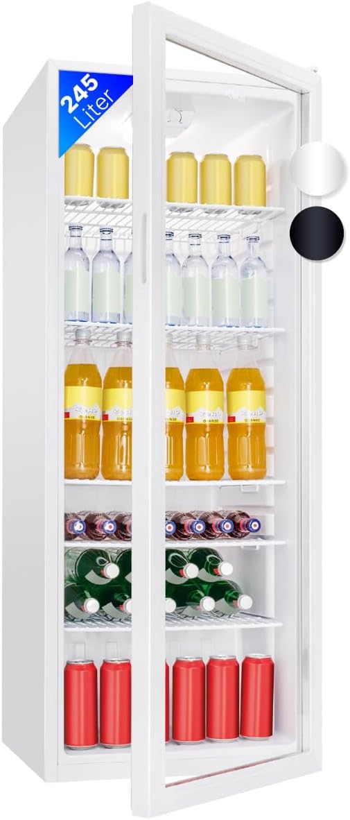 Bomann® Getränkekühlschrank, Weiß, mit Glastür