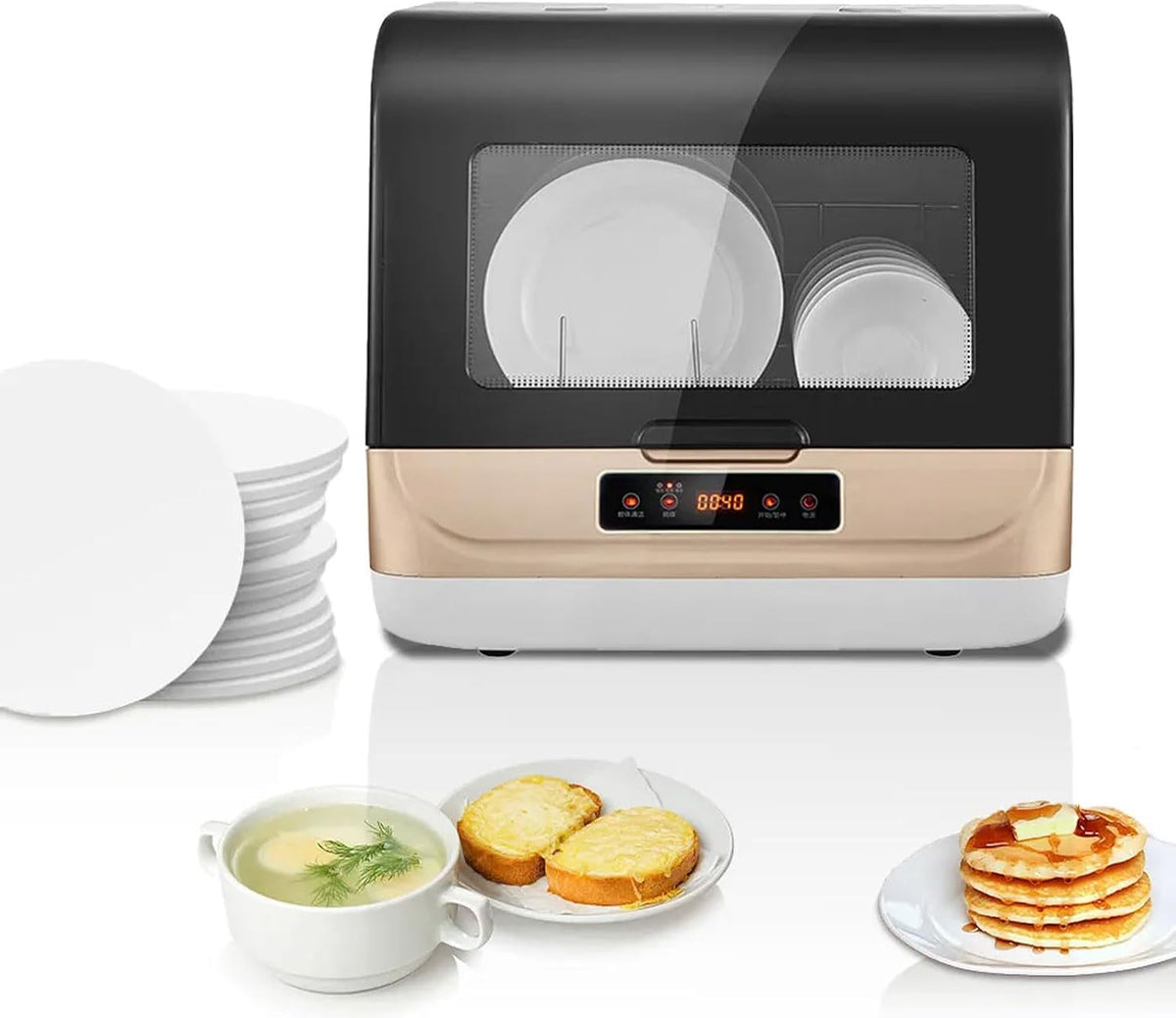 1200 Geschirrspüler, 1200 W, 1200 W, 6 L, PP, ABS, Edelstahl, Weiß, W Smart- Für Den Heimgebrauch, Tragbares Tischgeschirrspülgerät