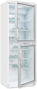 Exquisit Getränkekühlschrank, 320 L, Weiß, GKS350-2-GT-280D - Flaschenkühlschrank
