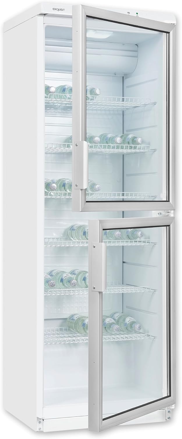 Exquisit Getränkekühlschrank, 320 L, Weiß, GKS350-2-GT-280D - Flaschenkühlschrank