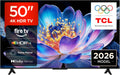 TCL Fernseher, 50 Zoll, Schwarz, Smart TV, 50V6D, 4K UHD, Smart TV, Fire TV, HDR10+, Dolby Atmos, DTS:X, Game Master