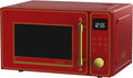 Kaiser Mikrowelle, 25 L, Schwarz/Silber, Empire M 2530 RotEm Retro nherd mit Heißluft Grill 25