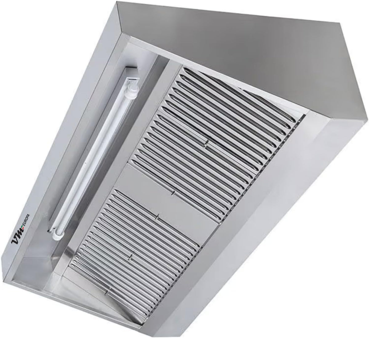 Wandhaube Dunstabzugshaube, 140 x 70 cm, Silber, ohne Motor - Maße - - Mit LED-Beleuchtung - Edelstahl AISI