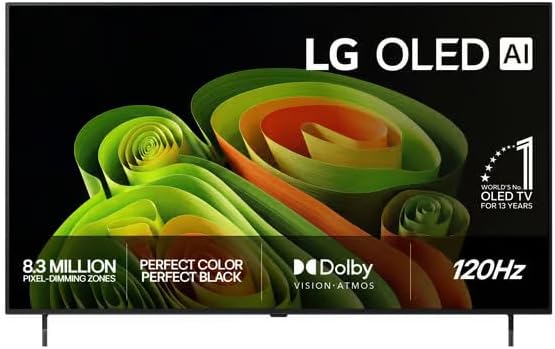 LG Fernseher, 48 Zoll, Schwarz, Smart TV, TV - OLED - - 4K UHD - B6 - Smart TV - 120 Hz - Absolu