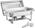 Chafing Buffetschrank, Silber, Dish Buffet Set Edelstahl Chafer Catering Wärmer Server