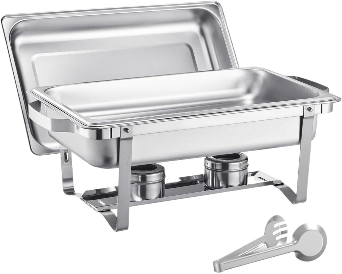 Chafing Buffetschrank, Silber, Dish Buffet Set Edelstahl Chafer Catering Wärmer Server