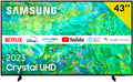 SAMSUNG Fernseher, 109,2 cm, 43 Zoll, Schwarz, Smart TV, Series 8 CU8000 Crystal UHD 4K Ultra HD Smart TV, WLAN