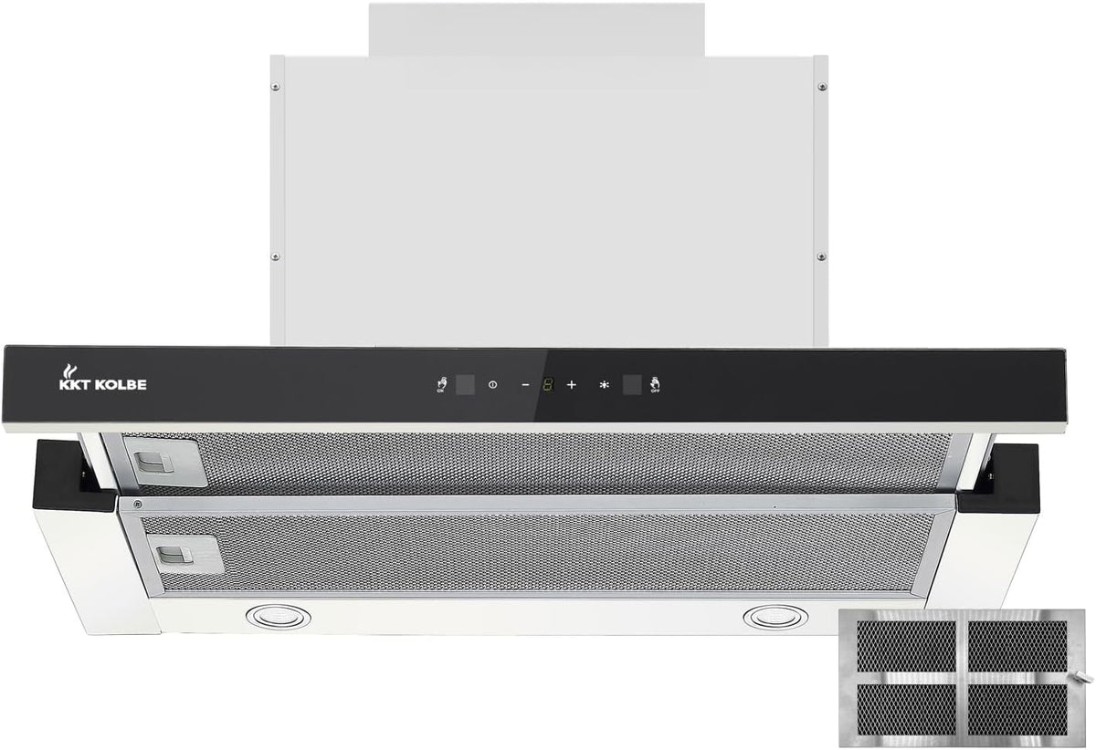 KKT Dunstabzugshaube, 60 cm, Schwarz/Silber, KOLBE Unterbau- TEL500