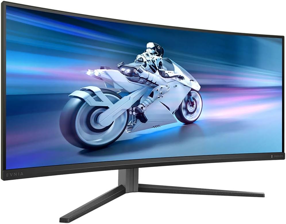 Philips Monitor, 34 Zoll, Grau, Evnia 34M2C6500- WQHD OLED Curved Gaming, 175 Hz, 0.03ms, HDR400, FreeSync Premium Pro