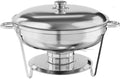 Chafing Buffetschrank, Edelstahl, Silber, Dish Buffet, Runder Chafer Und Speisenwärmer Aus Edelstahl Mit, Veranstaltungen
