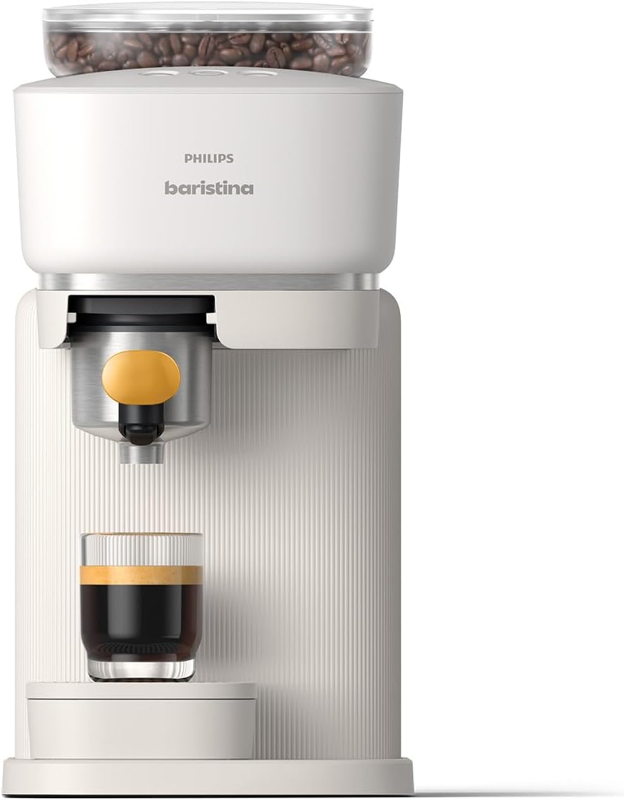 PHILIPS Kaffeemaschine, Schwarz, Baristina Espressomaschine, Café Crema auf Knopfdruck