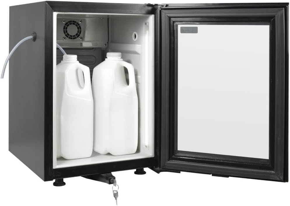 Polar Kühlschrank, 20 l, Weiß, DB109 Mini-Tisch für Milch, Milchrohr-Anschlussloch, herausnehmbares Regal, abschließbar
