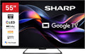 SHARP Fernseher, 55 Zoll, Schwarz, Smart TV, 55HR7765E QLED Google TV 4K UHD Smart TV 144 Hz HDR