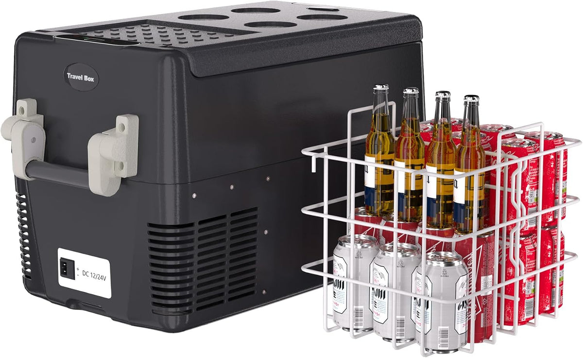 12 Gefrierschrank, 240 V, 30 L, 12 V, 24 V, Weiß, Volt Kühlschrank Auto Kühlschrank, 33QT Elektrischer Kühler, Tragbarer Kühlschrank V/ DC 110- AC