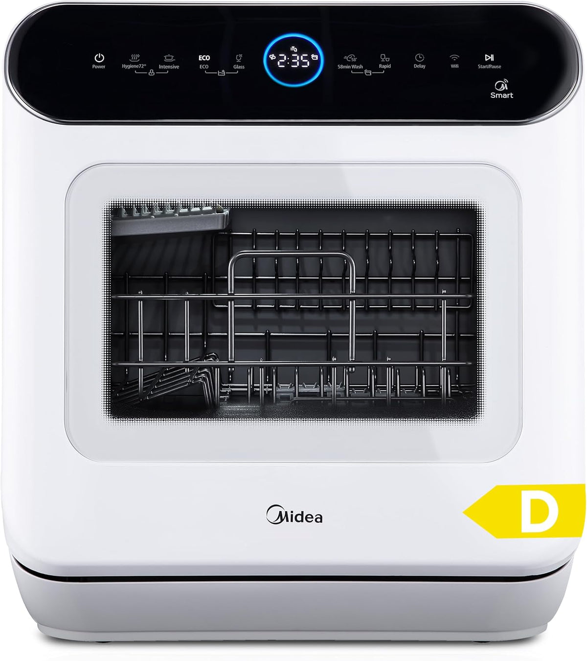 Midea Tischgeschirrspüler, Weiß, Mini 3 Maßgedecke mit Wassertank/Wasseranschluss